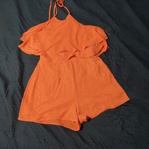 Charlotte Russe Women's Coral Romper